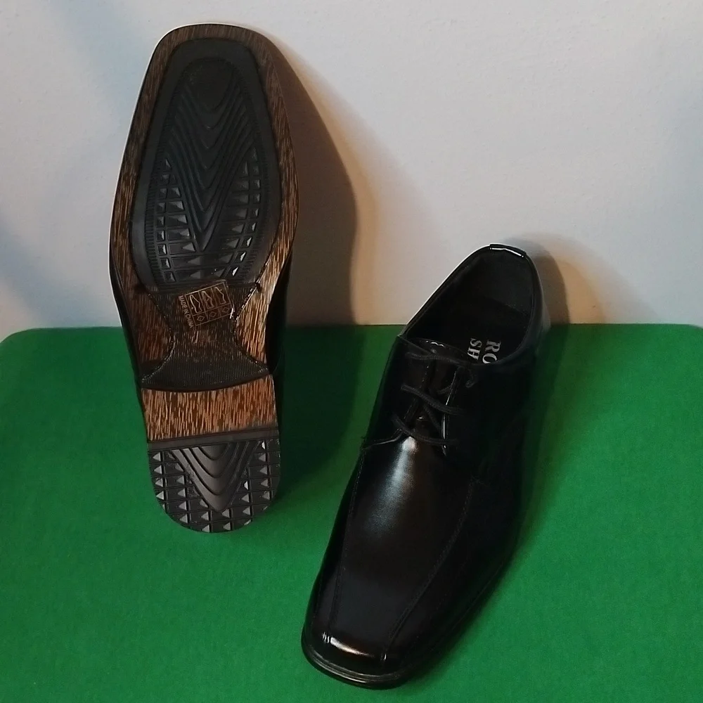 Boys Black Dress Shoes